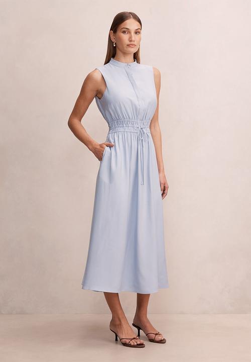 Forever New - Laura elastic waist midi dress in heather blue