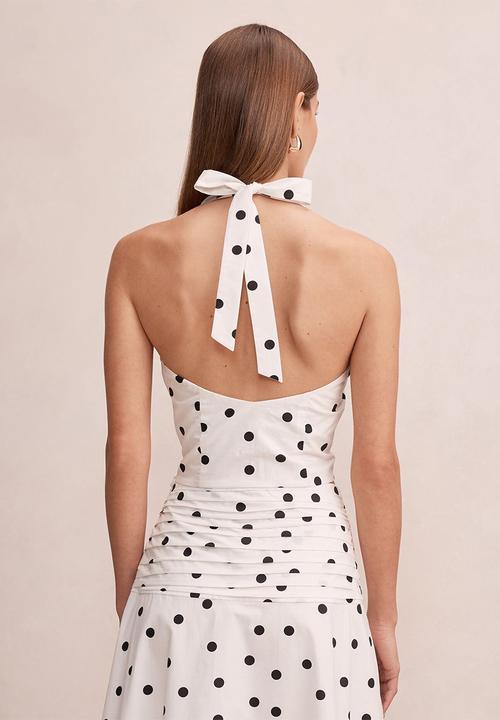 Forever New - Magnolia polka dot halter top in marseille spot co-ord