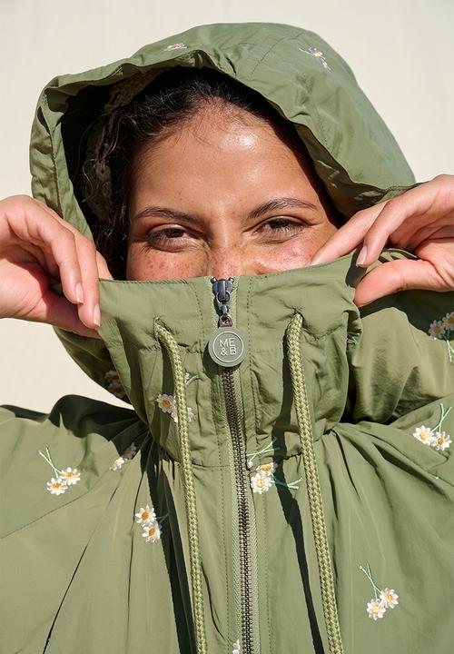 Me&B - Element Jacket in Embroidered Fatigue - Dark Green