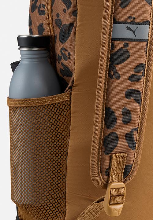 PUMA - Puma Phase Aop Backpack - Puma Black-Kona Brown-Leopard Aop