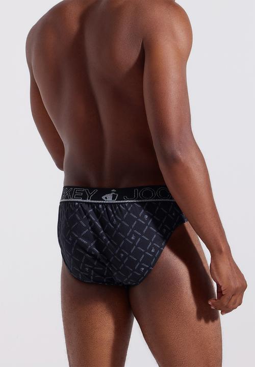 Jockey - 3Pk Hero Print Brief - Black Multi