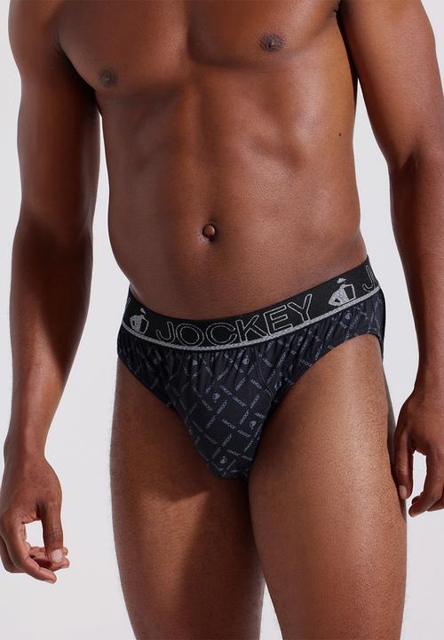 Jockey - 3Pk Hero Print Brief - Black Multi