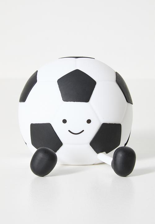 Pop Candy - LED rechargeable soccer ball night light - white/black
