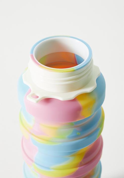 Pop Candy - Silicone foldable water bottle - pink/blue