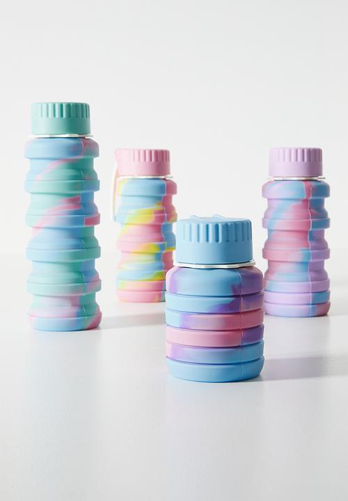Pop Candy - Silicone foldable water bottle - green/blue