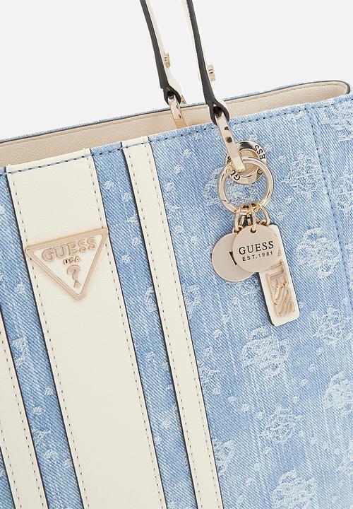 GUESS - Ahb Noelle Ii Small Tote - Denim Logo
