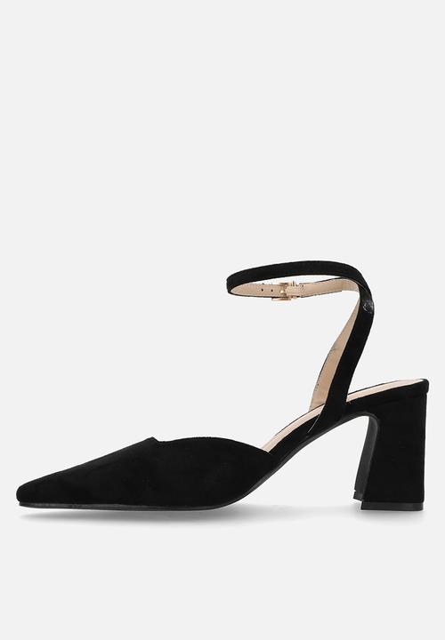Raid London - Zaylee block heel ankle strap - black
