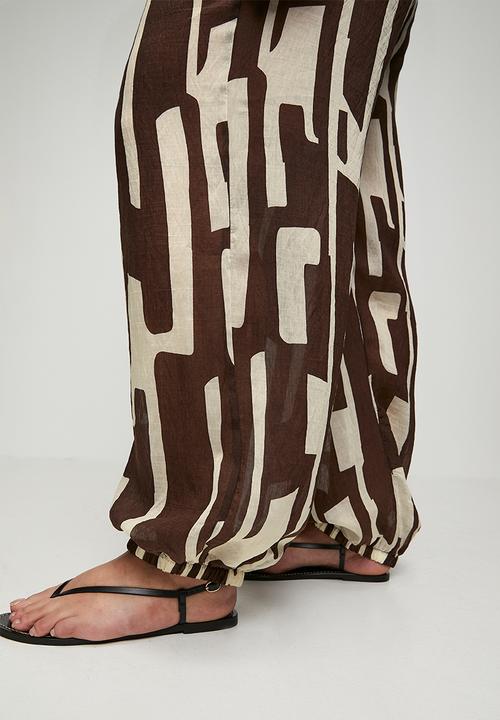 Me&B - Plus Ballon Shape Harem Pant - ChocBanana