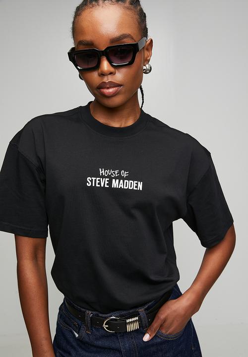 Steve Madden - Ladies jules oversized t-shirt - black