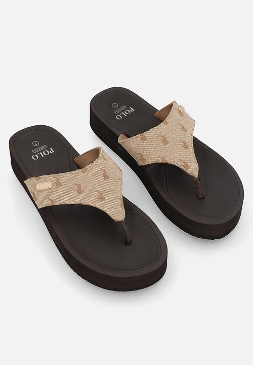 POLO - Wmn flatform slide - stone
