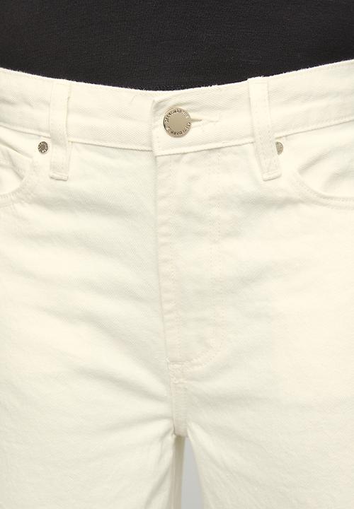 Steve Madden - Ladies maddie mid-rise white barrel leg - white