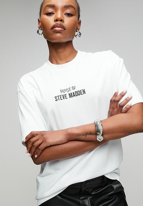 Steve Madden - Ladies jules oversized t-shirt - white