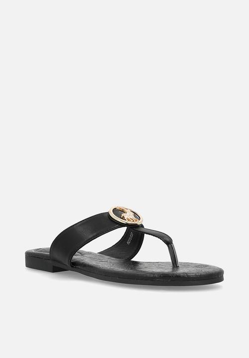 POLO - Big pony flip flop sandal - black