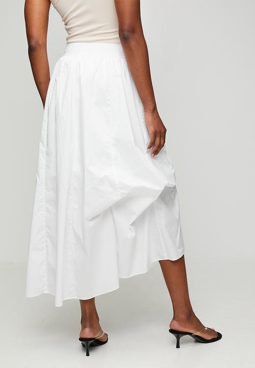 Steve Madden - Ladies amber adjustable hem midi skirt - white