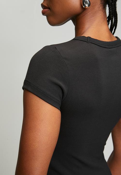 Steve Madden - Ladies kai short sleeve top - black