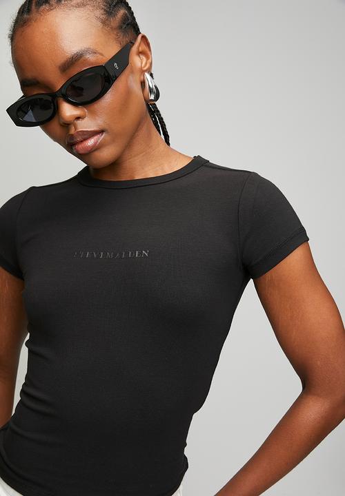 Steve Madden - Ladies kai short sleeve top - black