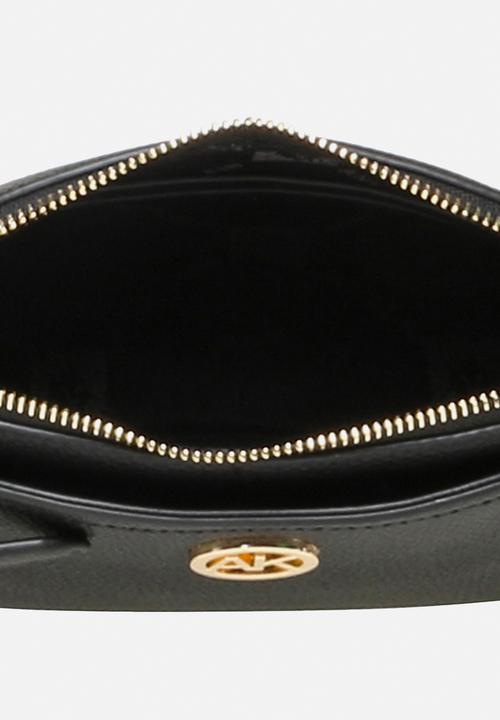 Anne Klein - Dome Crossbody with Detachable Card Case - Black