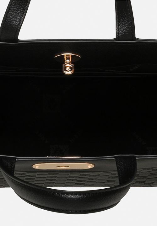 Anne Klein - Satchel w/ Detachable Strap - Black