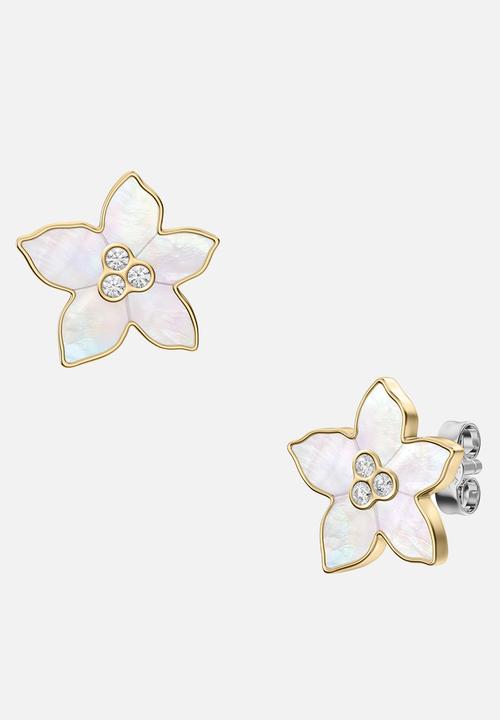 Fossil - Sutton JF04973710 Earrings - White/Gold