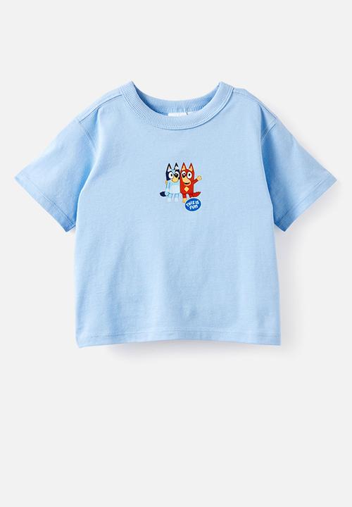 Cotton On - Baby Short Sleeve License Tee - Lcn Blu Cloud Blue/This Is Fun