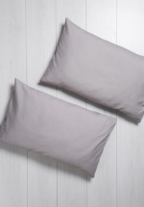 Sixth Floor - Polycotton pillowcase set - grey