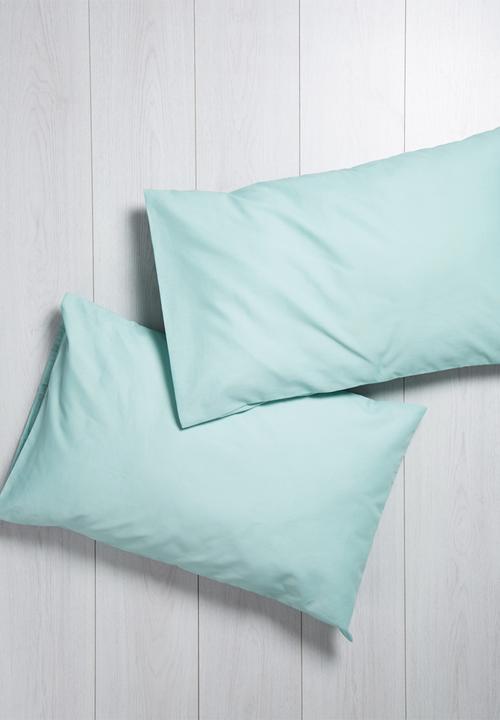 Sixth Floor - Polycotton pillowcase set - duck egg