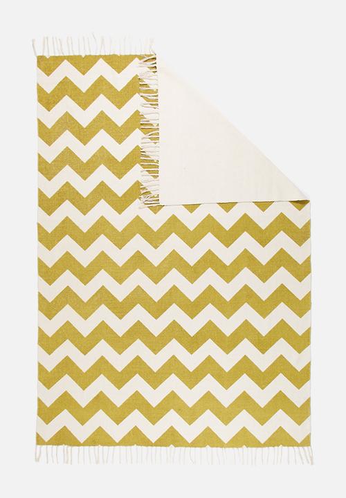 Sixth Floor - Chehalis printed rug - mustard