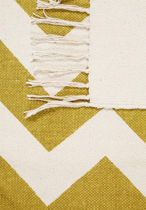 Sixth Floor - Chehalis printed rug - mustard
