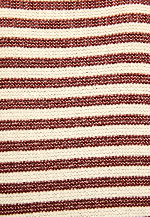 Me&B - Plus Knitted Stripe Tee - Choc/Milk