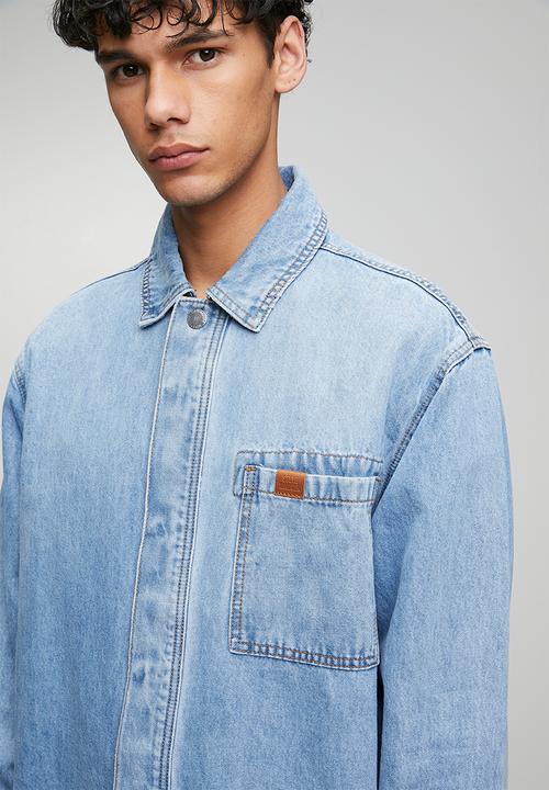 Steve Madden - Dylan Denim Shacket - Mid Wash