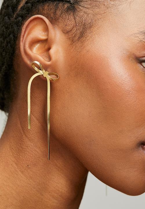 Zoe on Trend - Pretty Bow Earrings - Gold