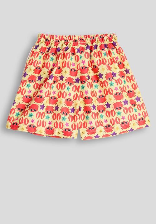 Pop Candy - Cute crab aop swim shorts - light yellow