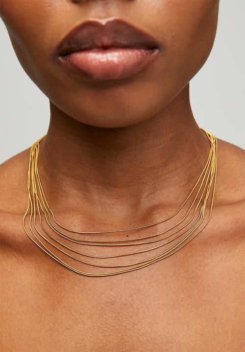Zoe on Trend - Trendy Multi-Strand Necklace - Gold