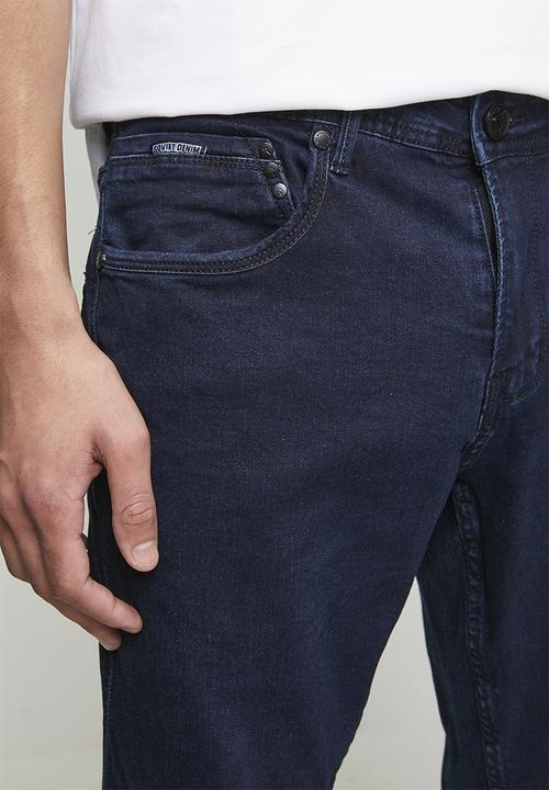 SOVIET - Slim Leg Denim - Blue Black