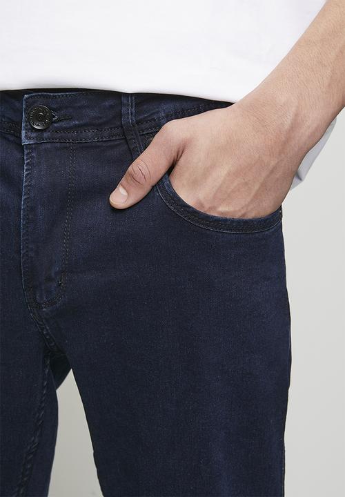 SOVIET - Slim Leg Denim - Blue Black