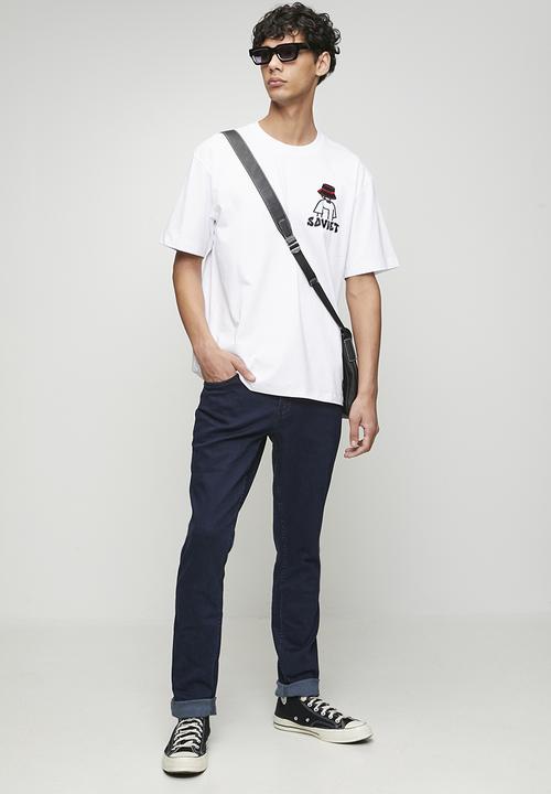 SOVIET - Slim Leg Denim - Blue Black