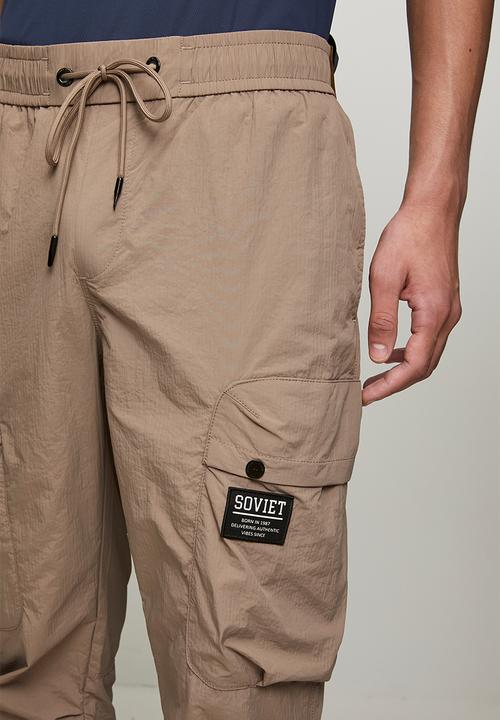 SOVIET - Nylon Cargo Pant-Taupe
