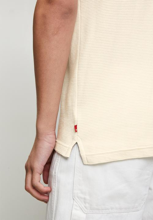 Levi’s® - Ottoman indie stripe polo - white / off white
