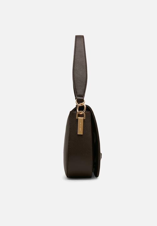 Anne Klein - Medium Flap - Espresso/Pearl White-Sesame