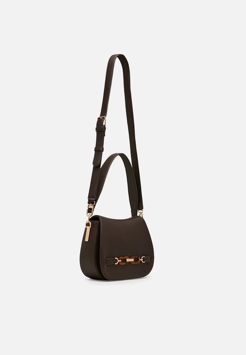 Anne Klein - Medium Flap - Espresso/Pearl White-Sesame