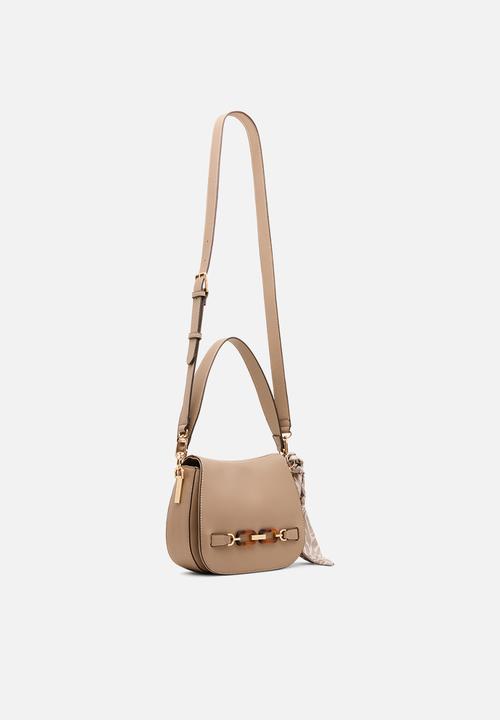 Anne Klein - Medium Flap - Truffle/Pearl White-Sesame