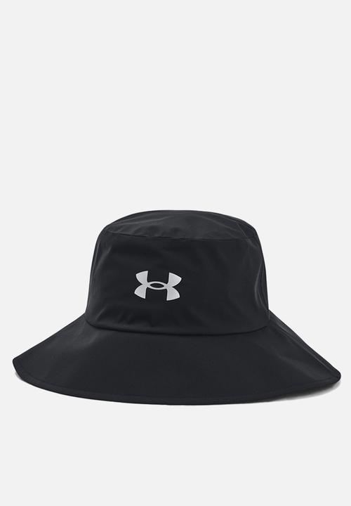Under Armour - Drive Rain Bucket Hat - Black/Metallic Silver