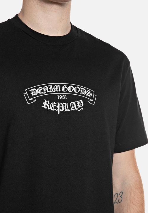 Replay - Denim Goods Graphic T-Shirt - Black