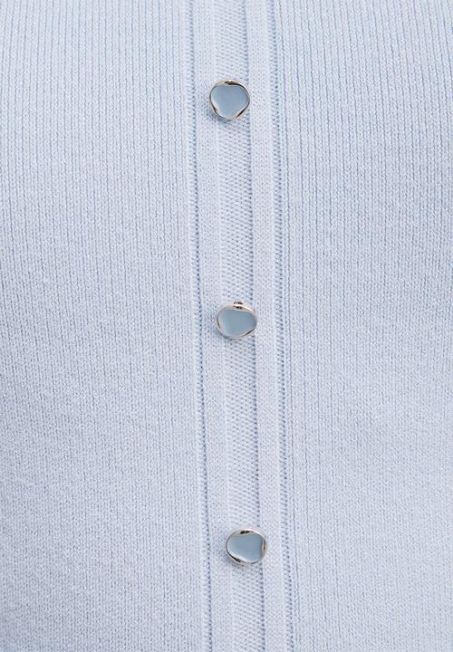 Forever New - Luella pleat mixed midi dress in soft blue