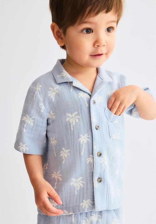 H&M - 2-Piece set - light blue/palm trees