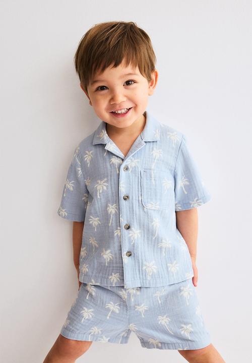 H&M - 2-Piece set - light blue/palm trees