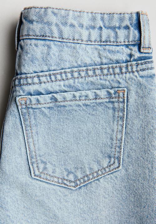 H&M - Frayed denim shorts - light denim blue