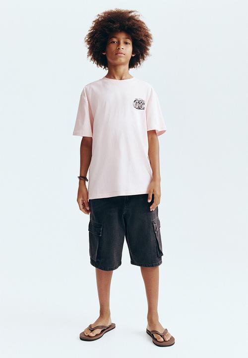 H&M - Cargo denim shorts - black