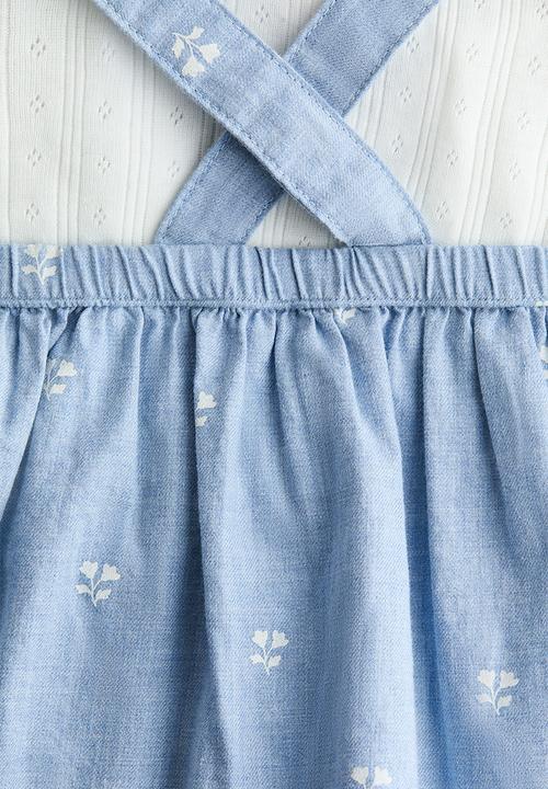 H&M - 2-Piece dress and bodysuit set - light blue/floral
