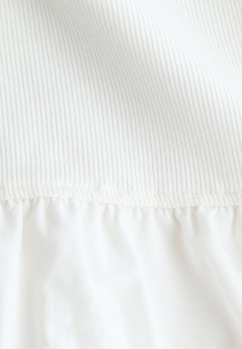H&M - Bubble-hem vest top - white